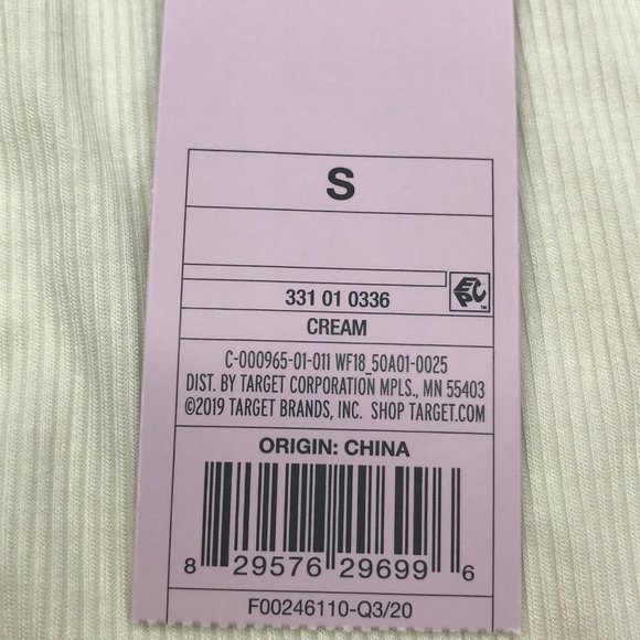 Wild Fable Women's Long Sleeve Rib Fitted Knit Shirt Cream Small New With Tags - Picture 5 of 14